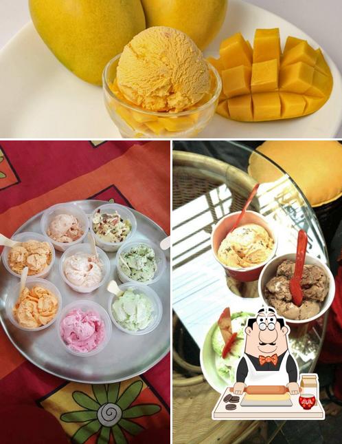 Pabrai's Fresh & Naturelle Ice Cream, HSR Layout, Bangalore serves a selection of sweet dishes