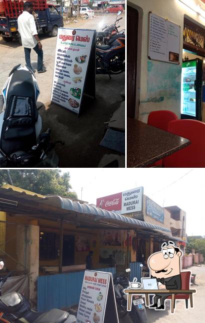 The interior of Madurai Mess VEG Restaurant