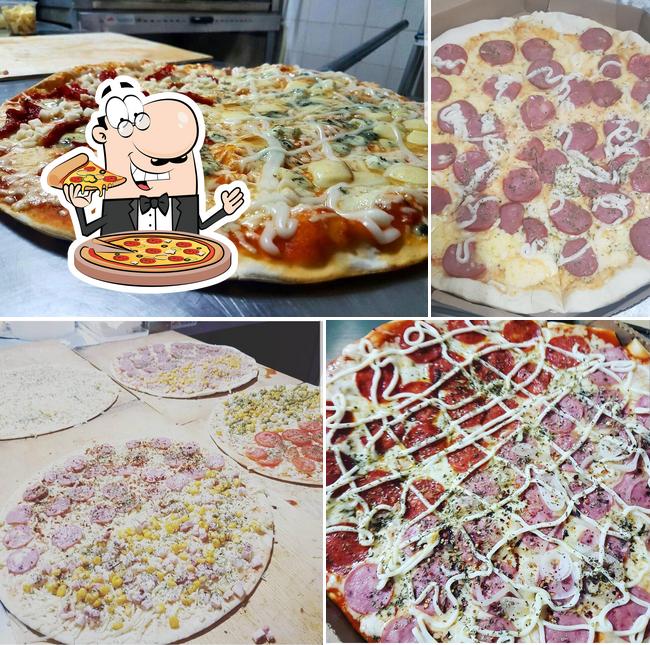 Escolha pizza no Pizzeria Veneza