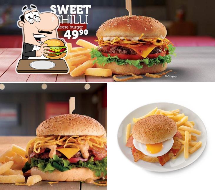 Bestellt einen Burger bei Wimpy