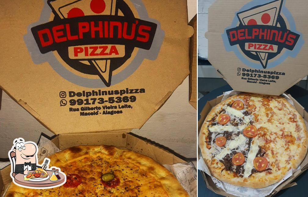 No Delphinus pizzaria e sandubaria, você pode pedir pizza