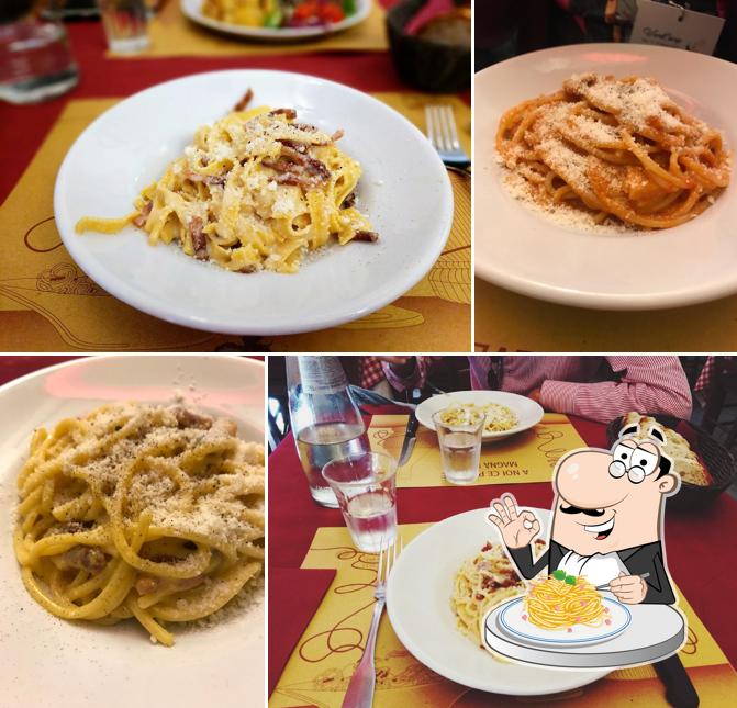 Spaghetti alla carbonara al Trattoria Strozzaquintino