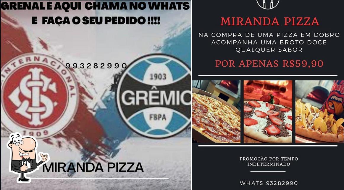 See this picture of Miranda pizza