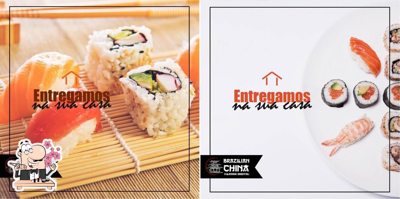 Rolos de sushi são disponibilizados no Restaurante China House