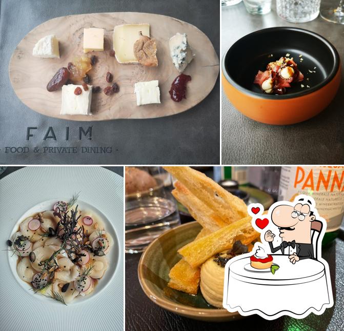 Faim sert une variété de plats sucrés