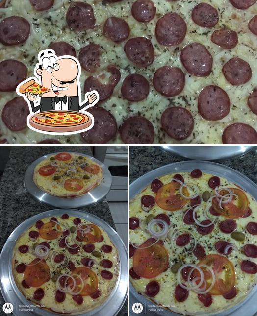 Escolha pizza no Paiol Pizzaria