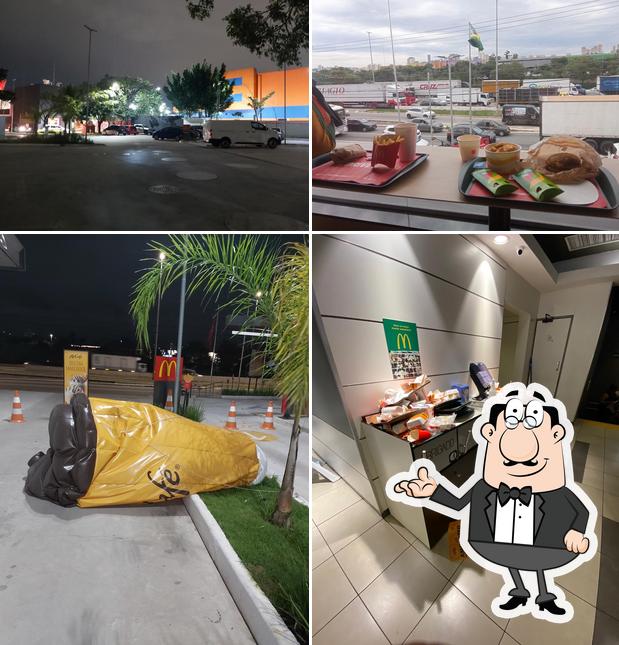 Confira a foto mostrando interior e exterior no McDonald's