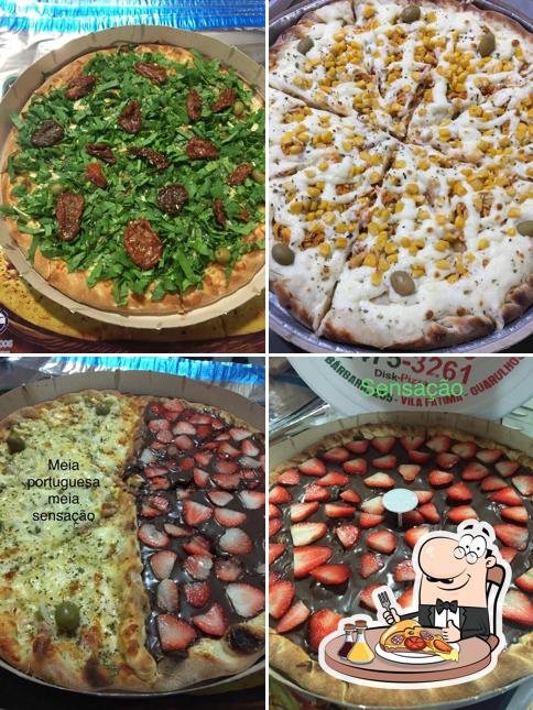 Peça diferentes tipos de pizza