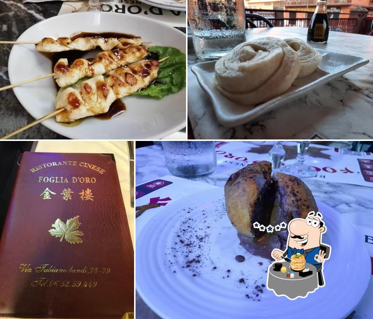 Platti al Ristorante Cinese Giapponese Thailandese Foglia d'oro