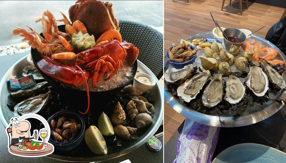 Choisissez de nombreux plats à base de fruits de mer servis par QUAI 63 entre terre & mer