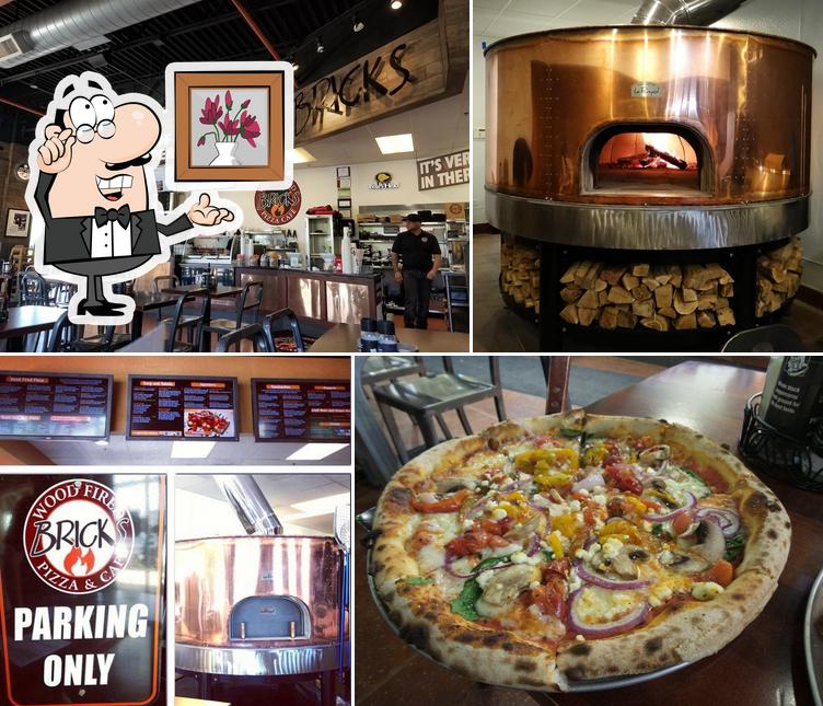 Take a seat at one of the tables at Bricks Wood Fired Pizza - Naperville