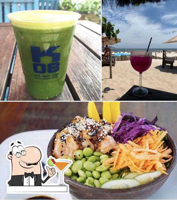 A foto da bebida e comida no K08 KITE SURF CLUB