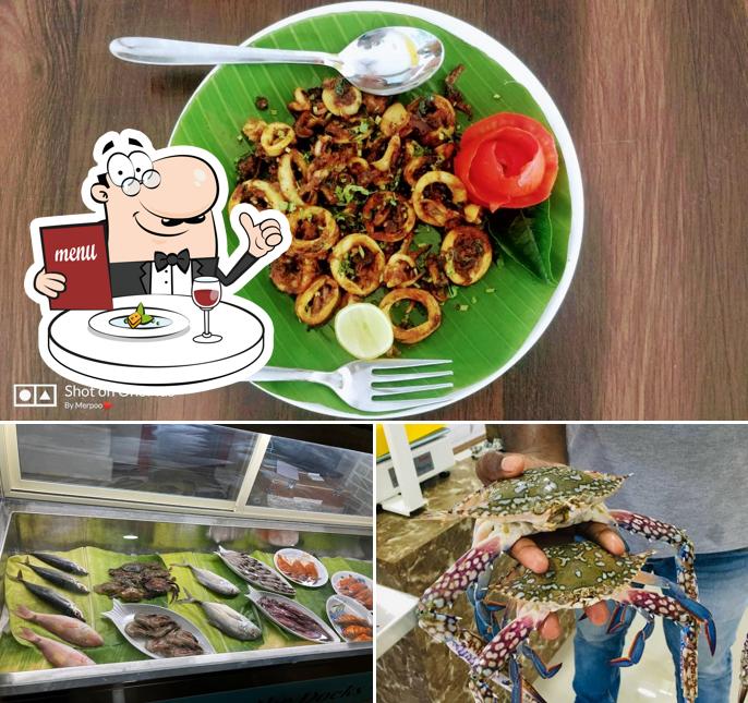 Meals at Fins & Slice, Fish Mart and Restaurant