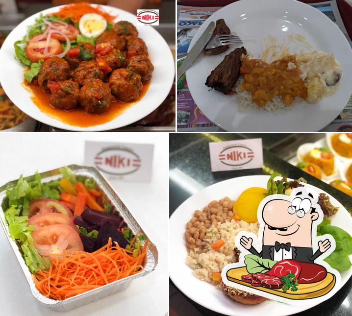 Escolha refeições de carne no Niki Restaurante Salto