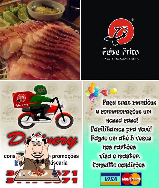 Peça refeições de carne no Peixe Frito Petiscaria