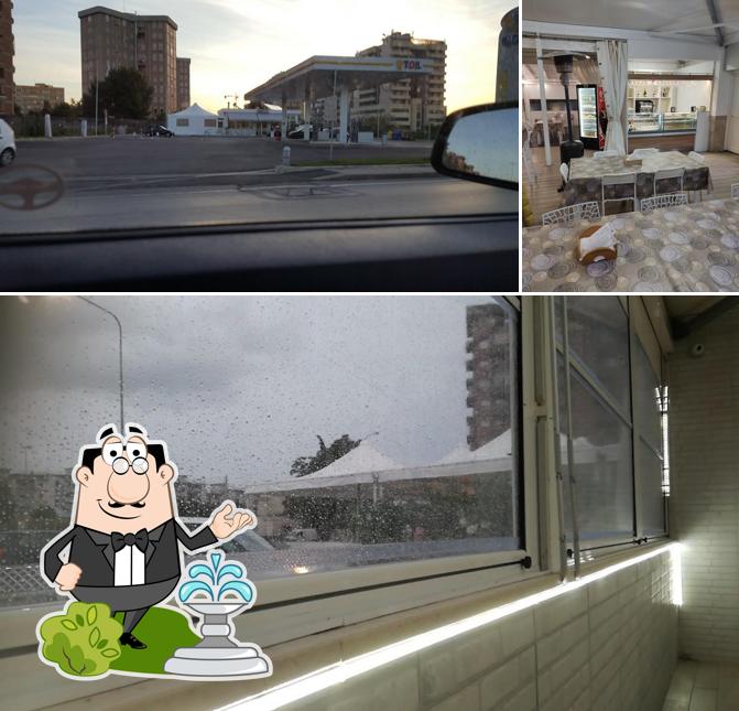 La esterno e interni del ristorante