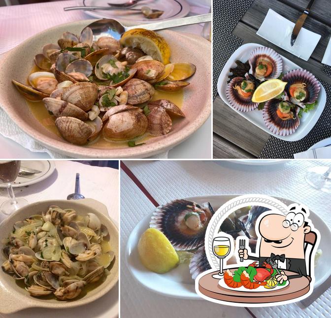 Elige entre las distintas recetas de marisco que te ofrecen en Pérola da Mourisca