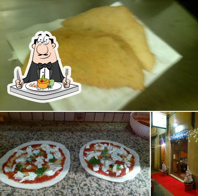 Questa è la immagine che raffigura la cibo e interni di Pizzeria Partenopea