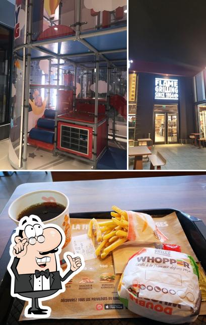 Voici l’image indiquant la intérieur et burger sur Burger King