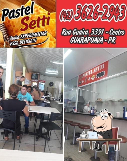 Pastel Setti cafeteria, Guarapuava, R. Guaíra Menu do restaurante e
