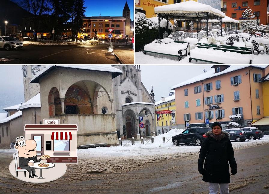 Tra le diverse cose da Bar Gelateria Liberty Garden si possono trovare la esterno e interni