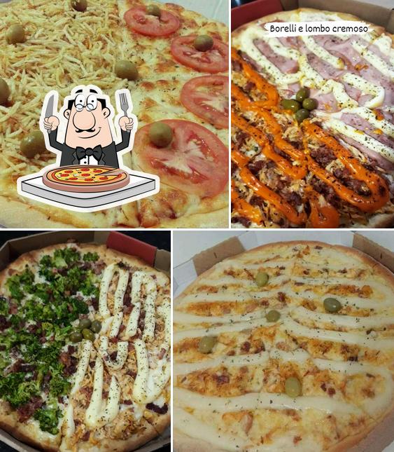 Peça diferentes variedades de pizza