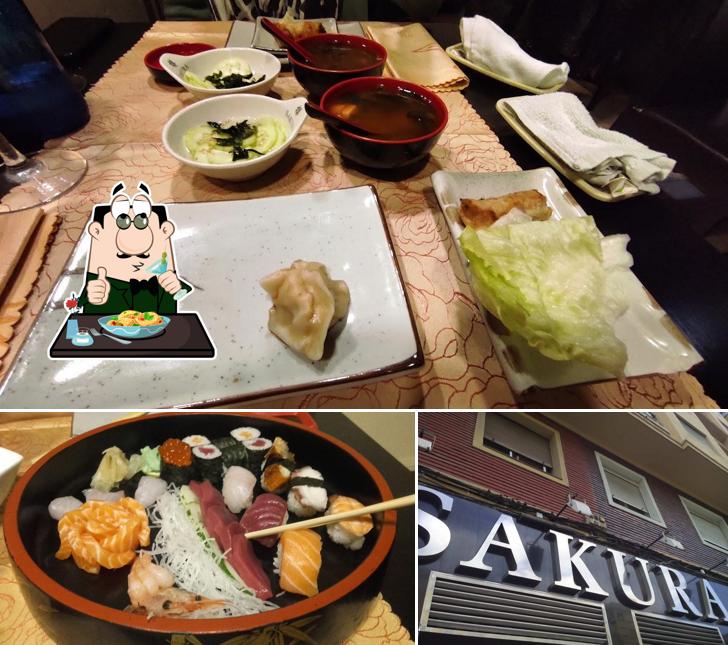 Еда и внутреннее оформление в Restaurante Japonés - SAKURA