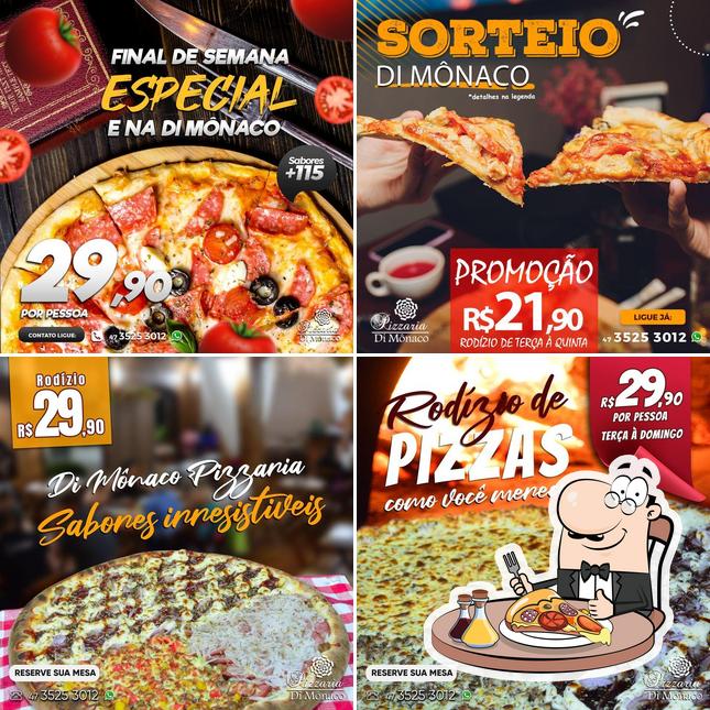 Peça diferentes tipos de pizza