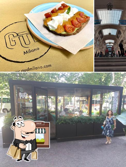Questa è la foto che mostra la esterno e cibo di GUD Milano Stazione Centrale