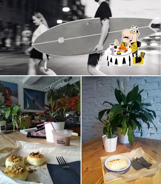 Las imágenes de comida y exterior en Surf Coffee X Rope