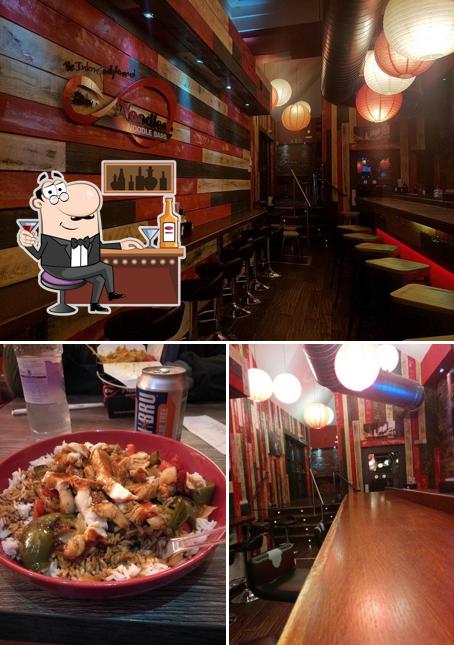 The image of Dr. Noodles’s bar counter and food