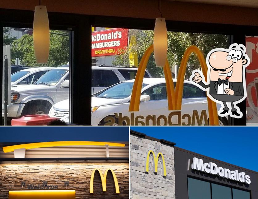 The photo of McDonald's’s exterior and interior