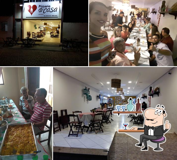 O interior do Pizzaria D'casa