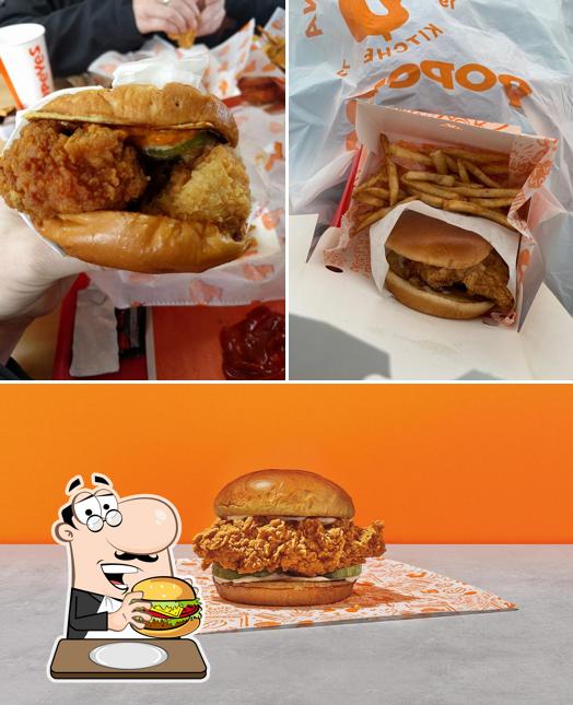 Order a burger at Popeyes Louisiana Kitchen