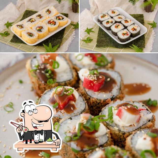 Escolha diversas opções de sushi