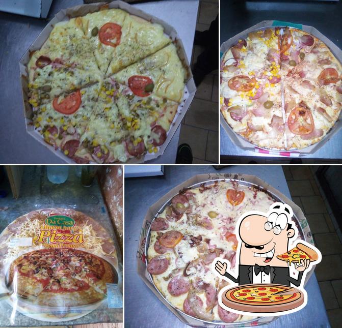 Experimente pizza no Pizzaria Sabor Brasil