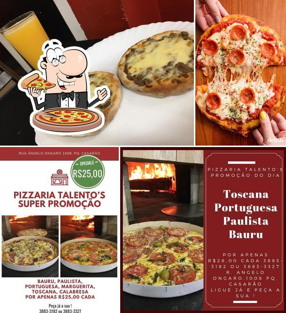 Experimente pizza no Pizzaria Talento’s