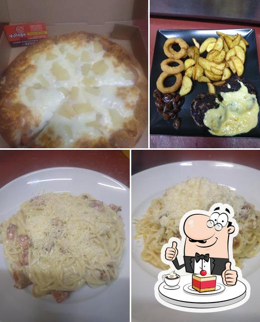 Village Pizza provides a variety of sweet dishes