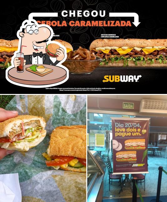 Experimente um hambúrguer no Subway