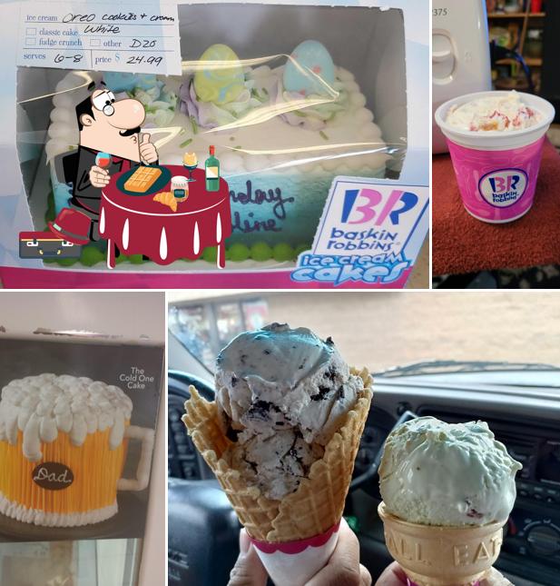 Baskin-Robbins provides a range of sweet dishes