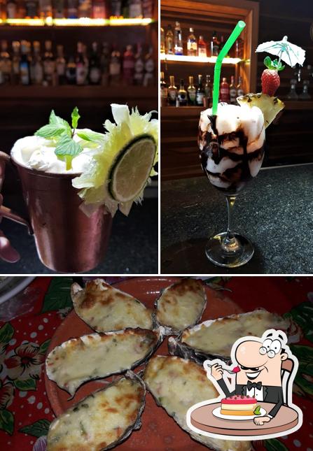 Bar e Restaurante Açores provê uma variedade de sobremesas