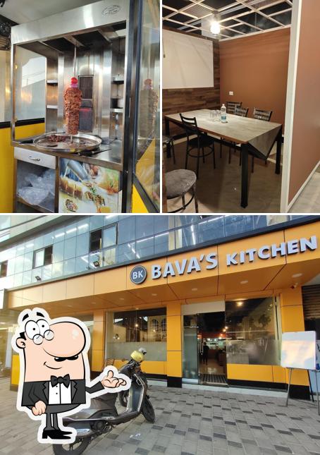 Check out the photo showing interior and exterior at Bavas Kitchen