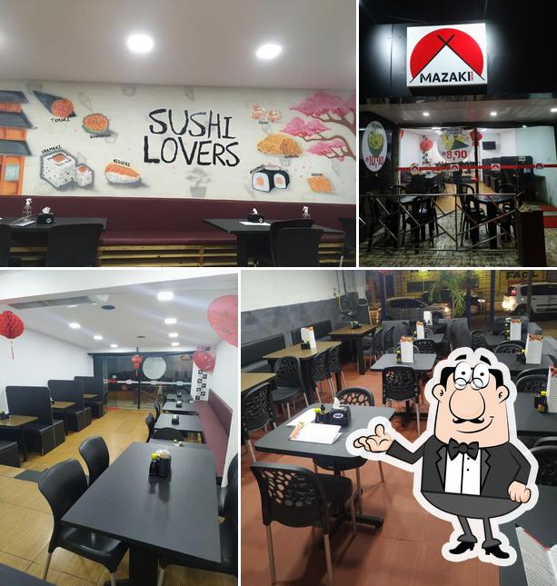 O interior do Mazaki Sushi