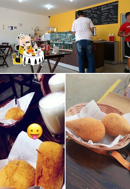 A foto da comida e interior a Coxinhas Dona Nita