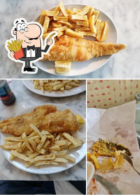 Taste French fries at Littlehampton Fish & Chips