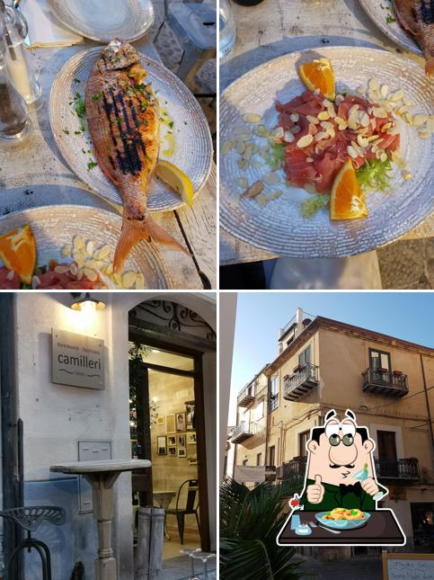 Tra le varie cose da Camilleri - Ristorante Trattoria Cefalù si possono trovare la cibo e interni