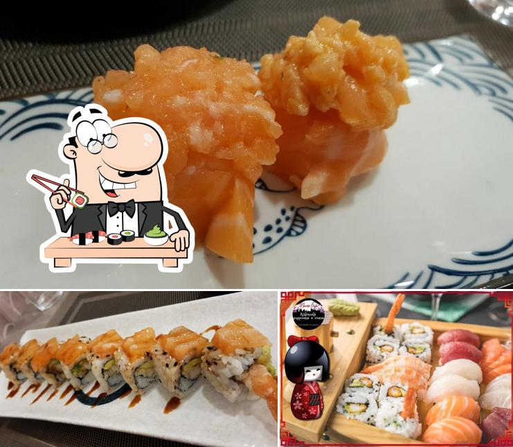 Scegli le diverse opzioni di sushi