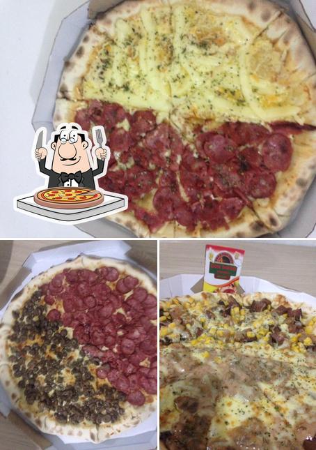 Escolha pizza no Don Diego Pizzaria & Lancheria