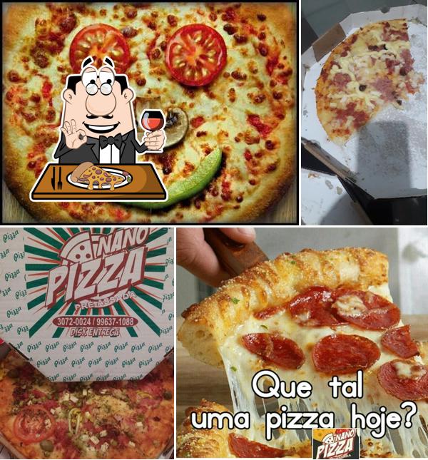 Escolha pizza no Nano Pizza