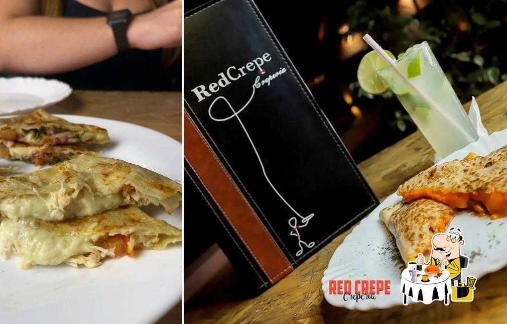 Platos en Red Crepe